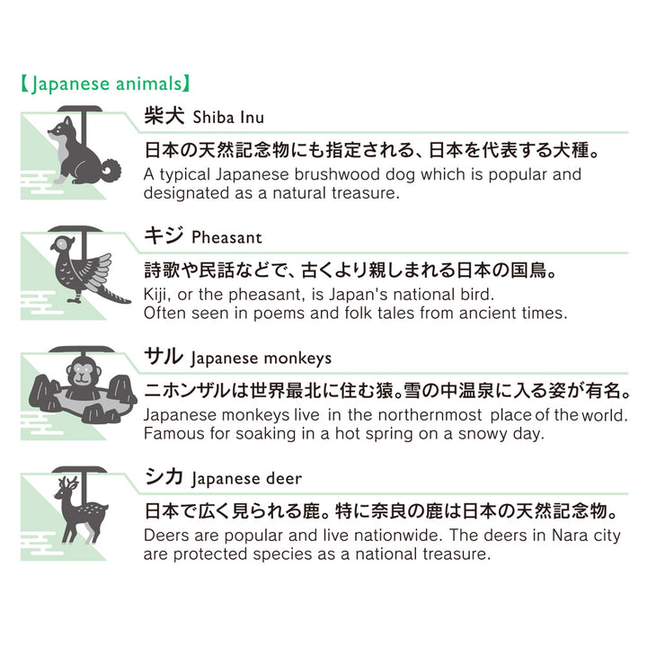 Midori Etching clips - Japanese Animal