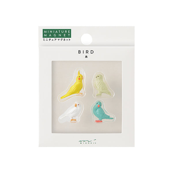Midori Miniature Magnet 4 pcs - Bird B