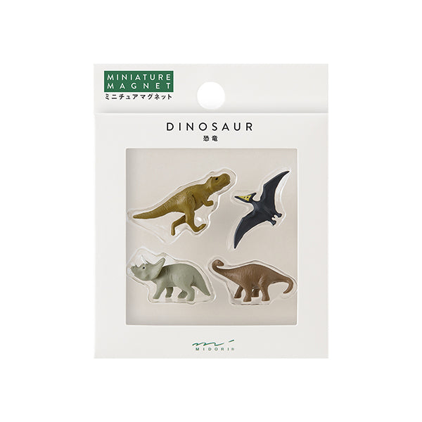 Midori Miniature Magnet 4 pcs - Dinosaur B