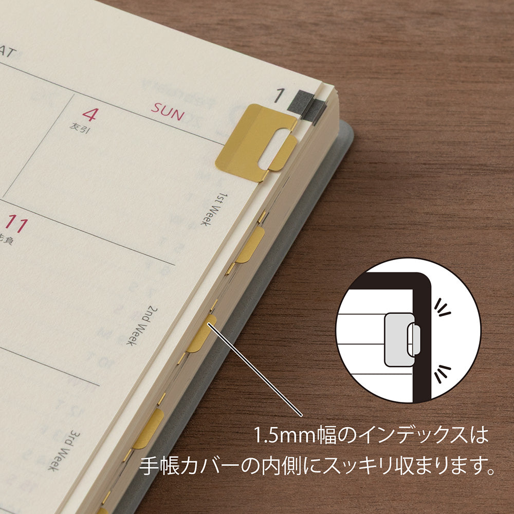 Midori Index Clip Small Chiratto Brass