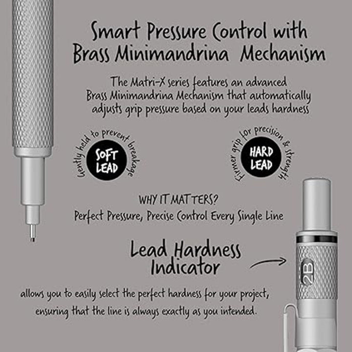 Scrikss | Matri-X | Mechanical Pencil | Light Gray-0.7mm