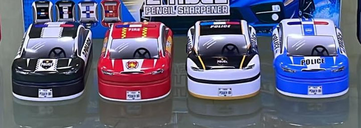 Art Bundle Turbo-Drive Dual Hole Pencil Sharpeners – Collectible Car Series