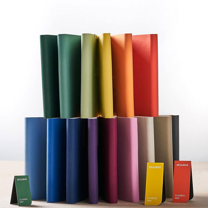 Zequenz A5 Size Coral Pink Slim Notebook Dotted Acid Free Paper 200 Pages 80GSM 360 Degree Flexibility 100% Handmade Fountain Pen Friendly Color Series Bookmark Included