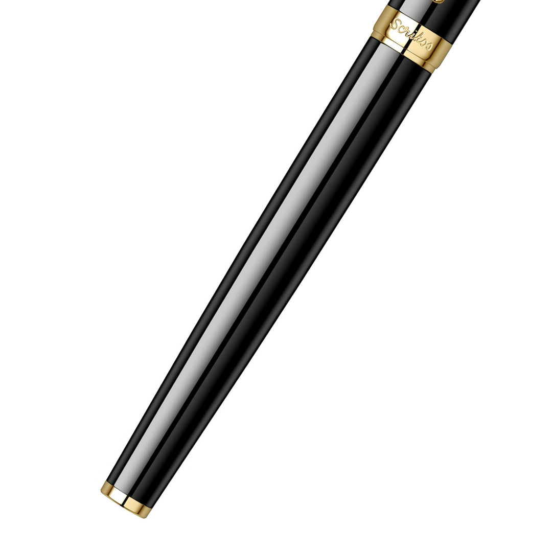 Scrikss Honour 38 Medium nib Fountain Pen - Glossy Black GT