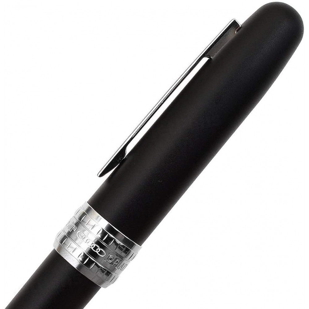 Platinum | Fountain Pen | Plaisir | Stainless Steel | Matt Black Barrel