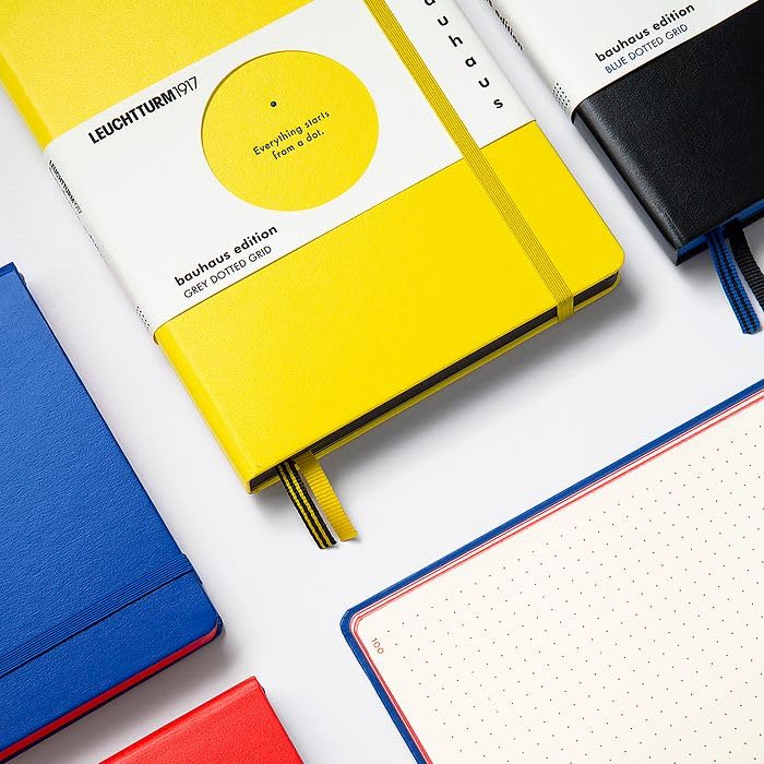 LEUCHTTURM1917 DOTTED NOTEBOOK-BAUHAUS ED A5(251) - LEMON