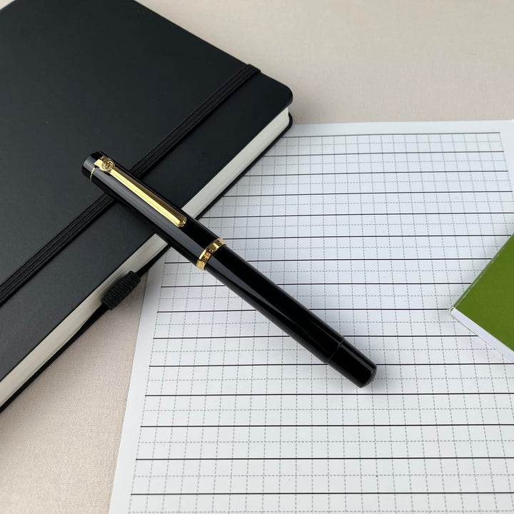 Scrikss | 419 Legendary | Classic | Fountain Pen | Acrylic Black Barrel - Aarcaai