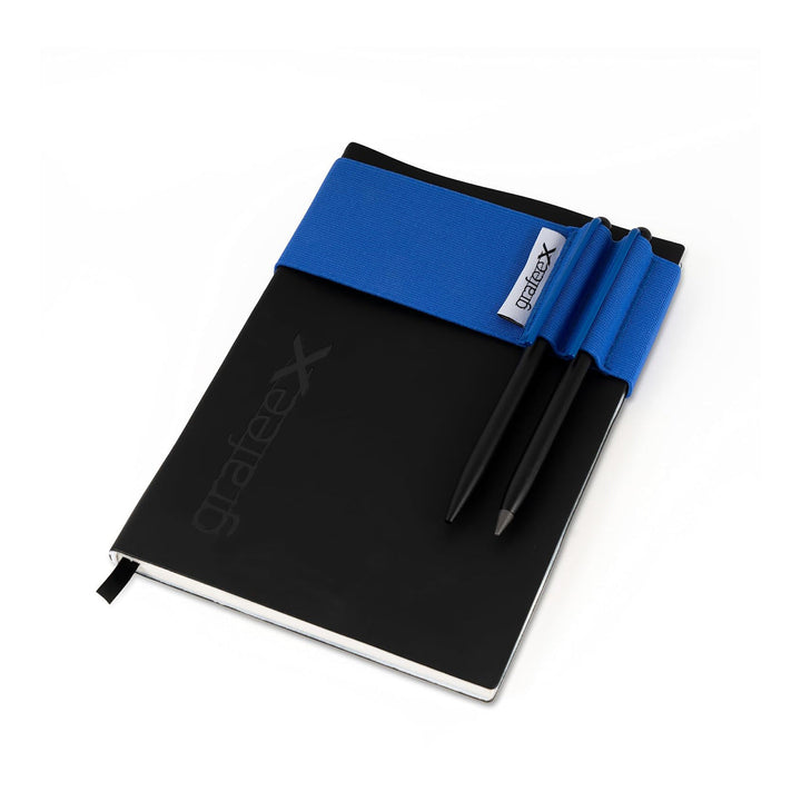 Pininfarina Grafeex Writing Pencil &amp; Ballpoint Set with Stone Paper Notebook – Blue