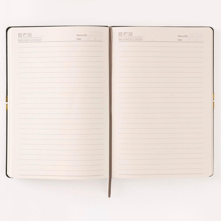 ISHRA A5 Size Ruled Notebook | Ideal Note Book Journal Diary for Work Office Writing Journaling Note Taking Travel | Brown Soft Cover| 172 Pages | 80gsm | Fountain Pen Friendly Paper