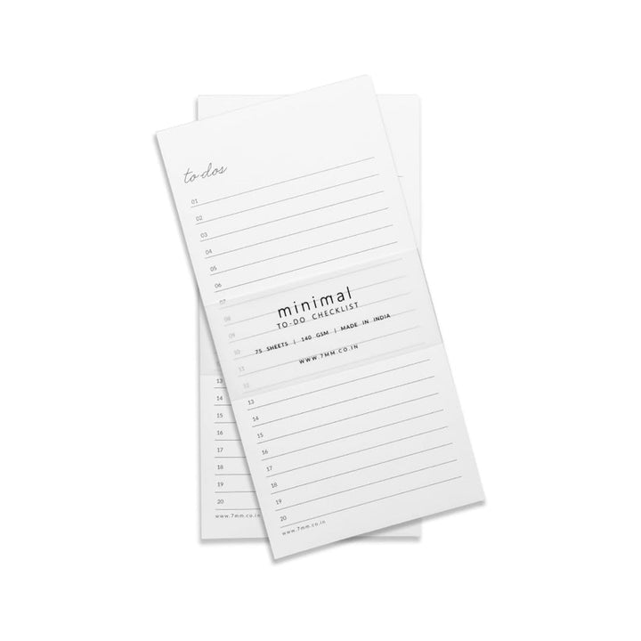 7mm Between the Lines | 75 Leaves | Minimal To Do List Notepad