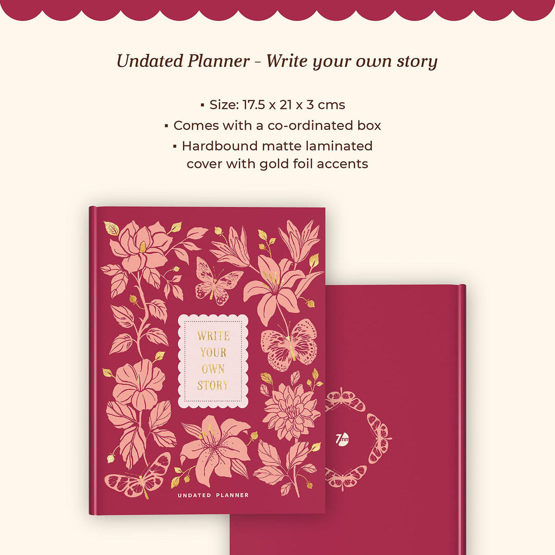7mm Between the Lines | Annual Undated Planner | Write Your Own Story