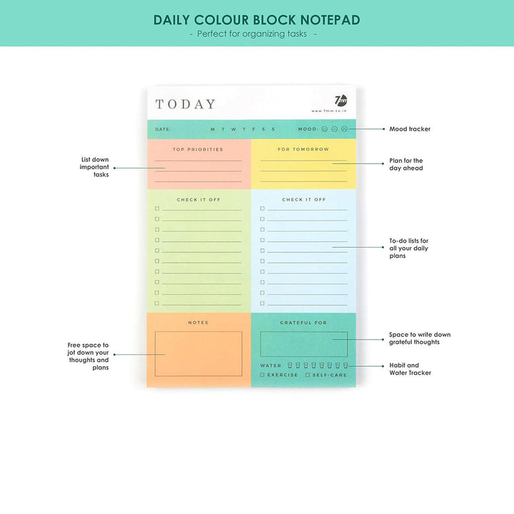7mm Between the Lines | Daily Colourblock | Notepad
