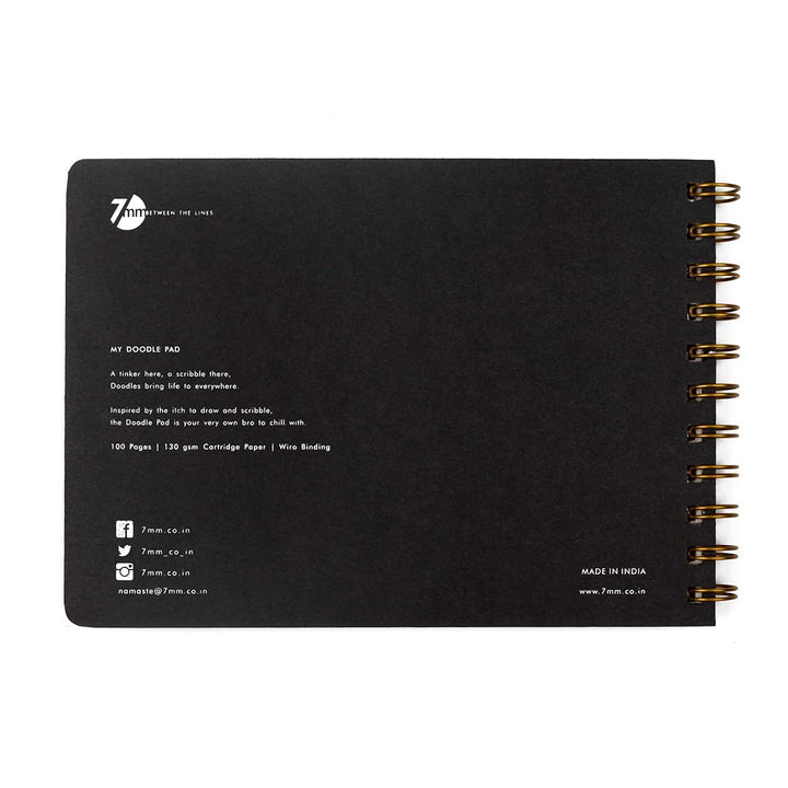 7mm Between the Lines | Doodle Pad | Spiral Art Journal | Sketch Pad | Olive | Pack of 2