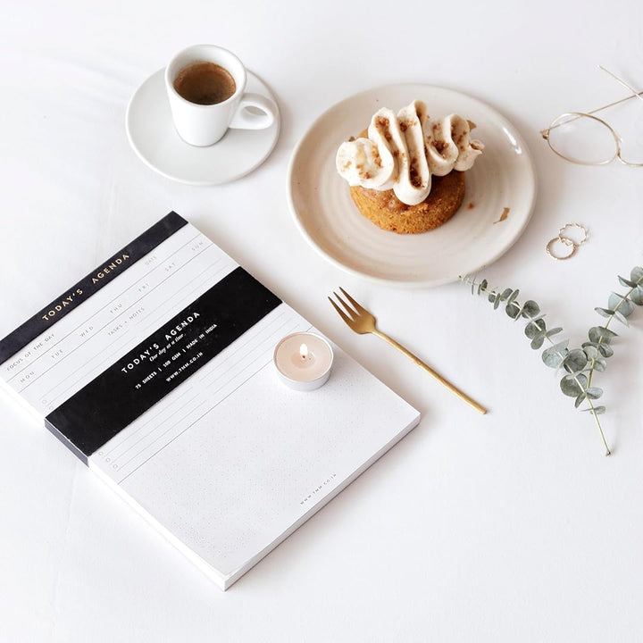 7mm Between the Lines | Today's Agenda | Notepad | Pack of 2 | Black