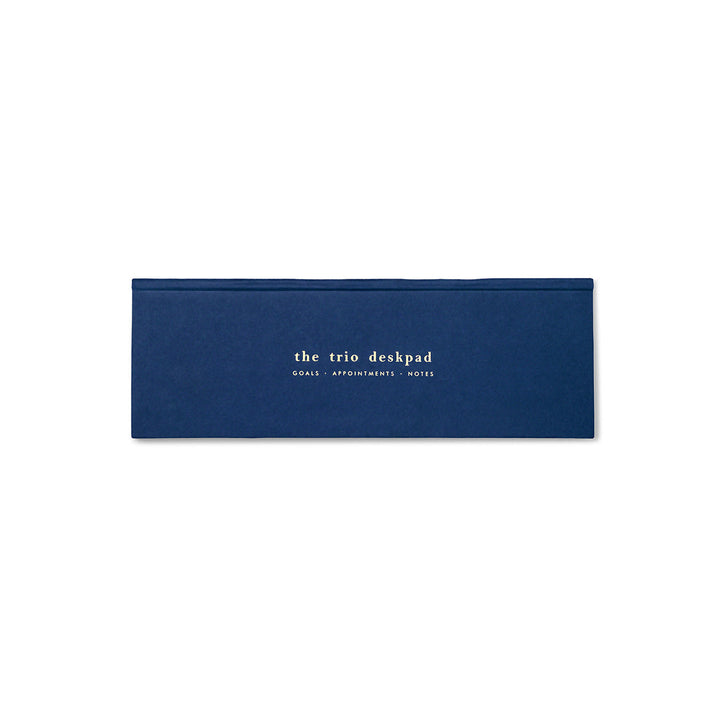 7mm Between the Lines | Trio Desk Pad Navy | 75 Leaves | Printed Hardbound Notepad