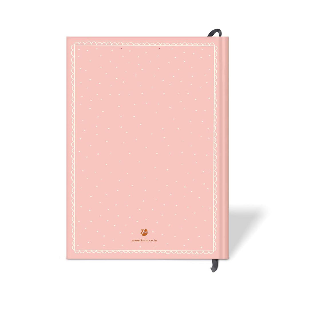 7mm Recipe Journal | A5 Size | 4 Sticker Sheets | Hardbound and Laminated | Made with Love | Light Pink