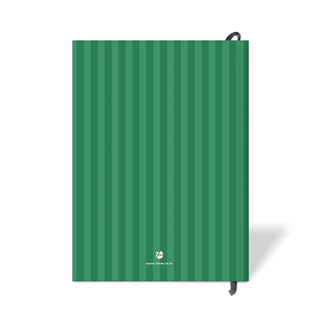 7mm Recipe Journal | Eat Make Repeat | A5 Size | Hardbound and Laminated | Dark Green
