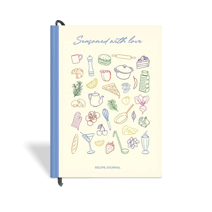 7mm Recipe Journal | Seasoned With Love| A5 Size | Hardbound and Laminated | Beige