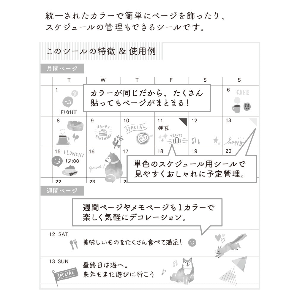 Midori Sticker 2563 Color - Brown