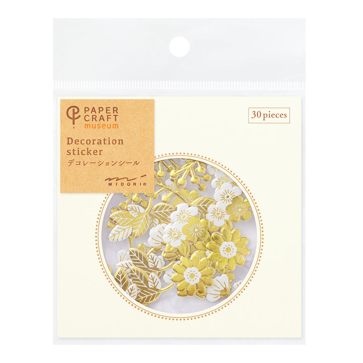 Midori PC Museum 2609 Decoration Foil Sticker - Flower