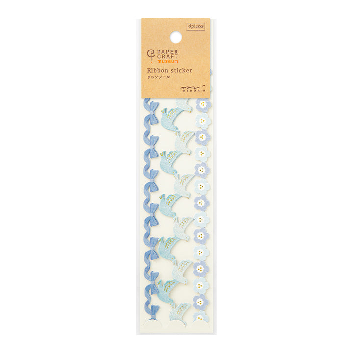Midori PC Museum 2661 Ribbon Sticker - Blue