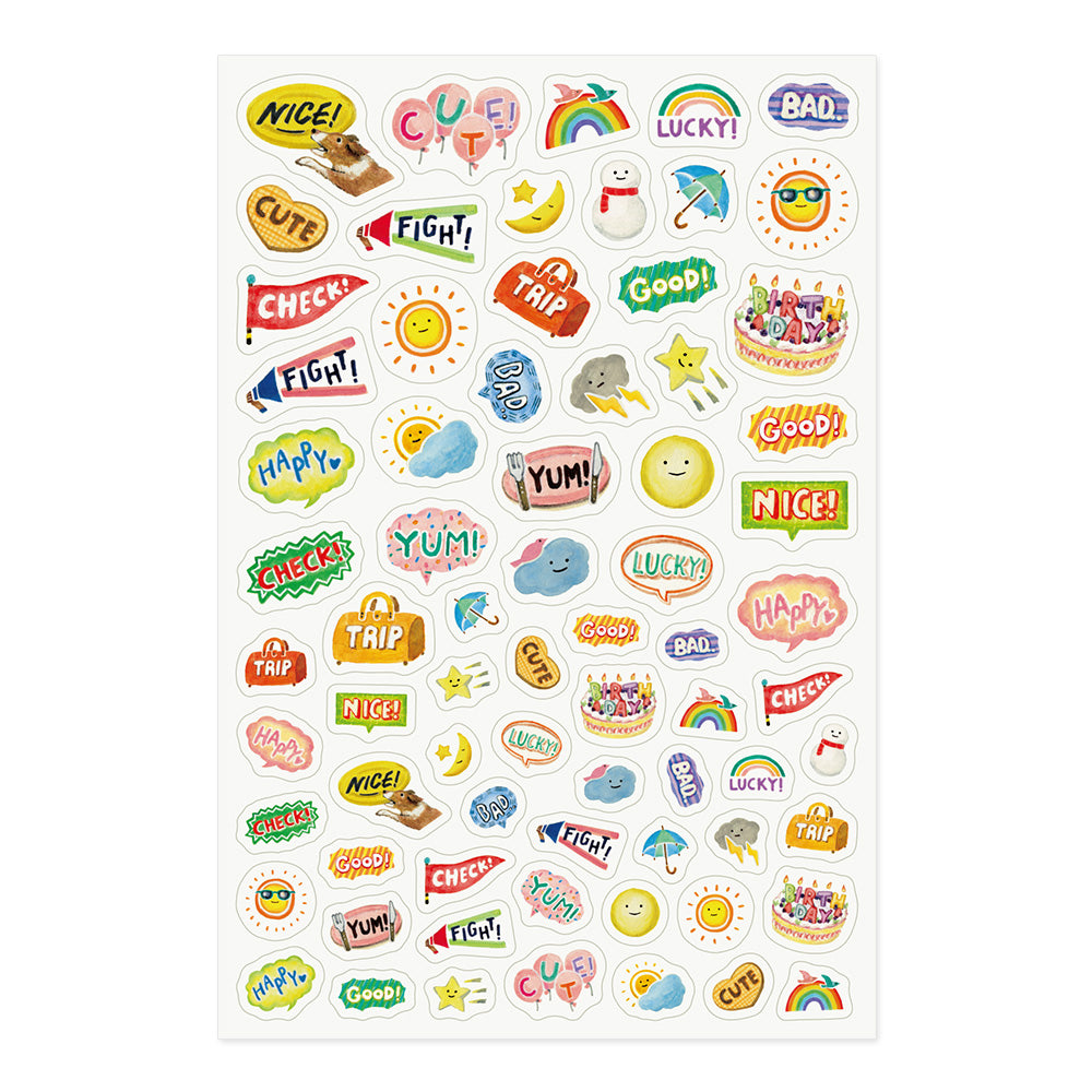 Muyara Sticker Set Midori Yuru Log Sticker 1 Sheet - Feeling – AARCAAI