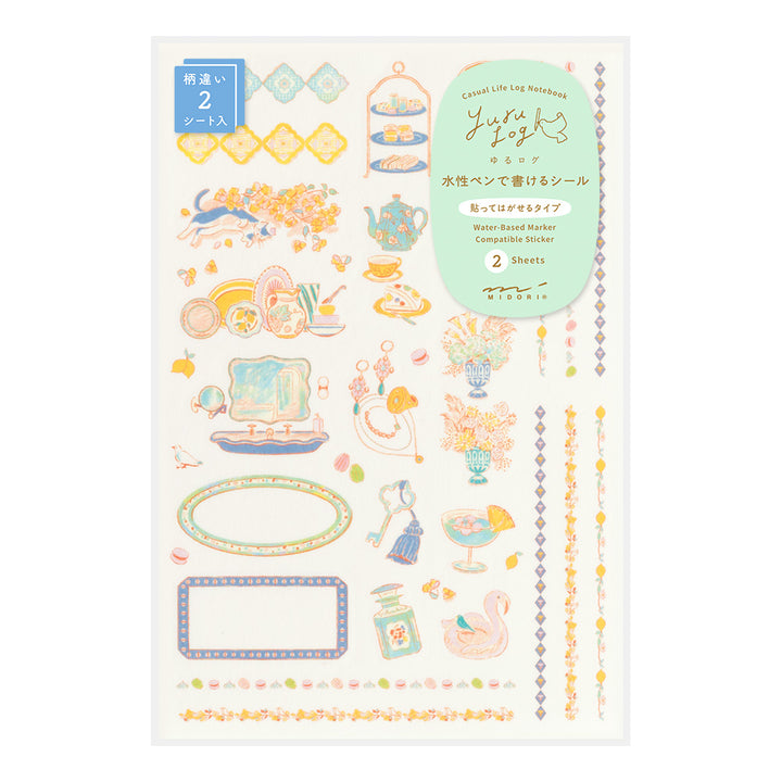 Midori Yuru Log Decoration Sticker 2 Sheets - Travel &amp; Hotel