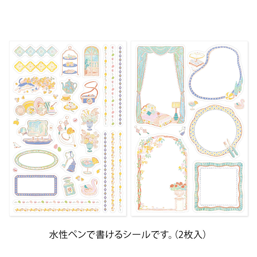 Midori Yuru Log Decoration Sticker 2 Sheets - Travel &amp; Hotel