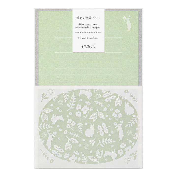 Midori Letter Set 501 Watermark - Rabbit