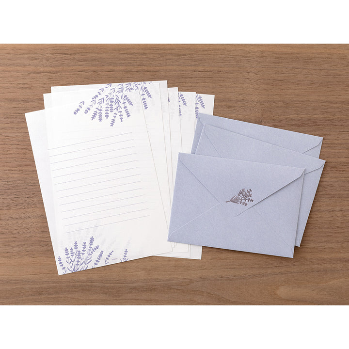 Midori Letter Set 516 Foil-stamped envelopes - Lavender