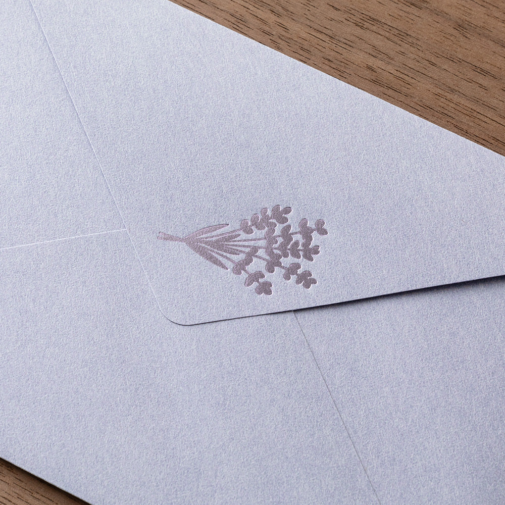 Midori Letter Set 516 Foil-stamped envelopes - Lavender