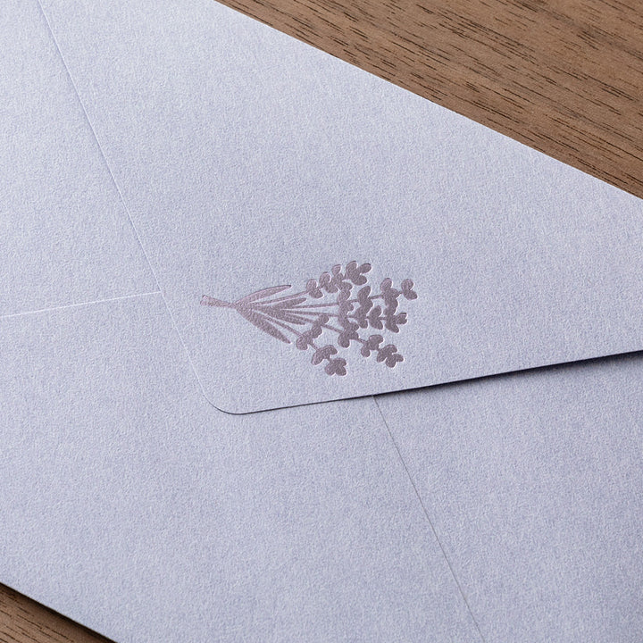 Midori Letter Set 516 Foil-stamped envelopes - Lavender