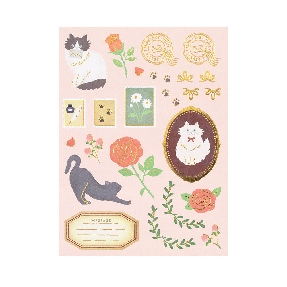 Midori Letter Set 922 Collage - Cat
