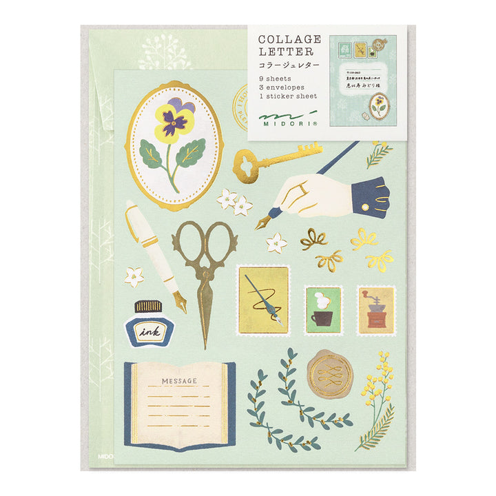 Midori Letter Set 923 Collage - Stationery