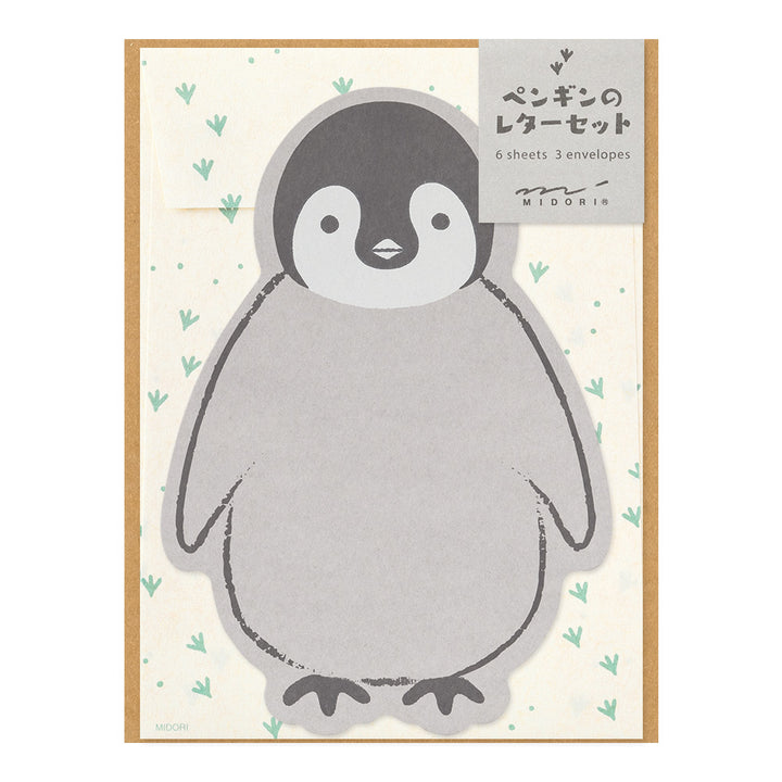 Midori Letter Set 926 Die Cut - Penguin