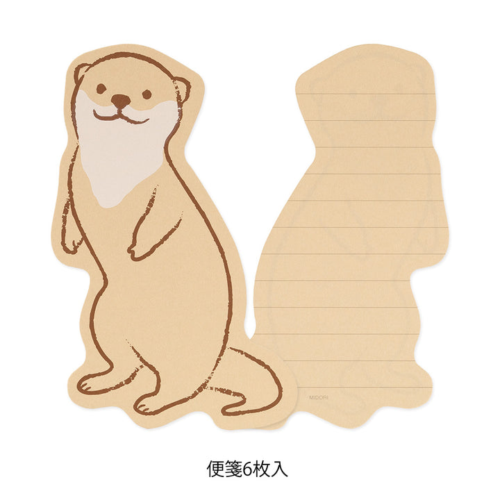 Midori Letter Set 927 Die Cut - Otter
