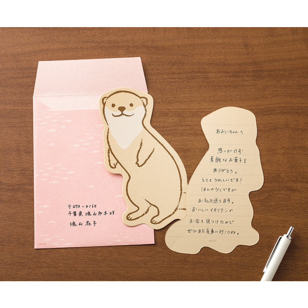 Midori Letter Set 927 Die Cut - Otter