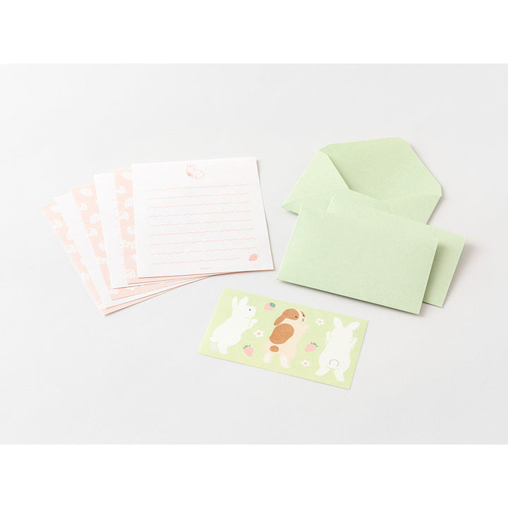 Midori Mini Letter Set 934 with stickers - Hungry Rabbit