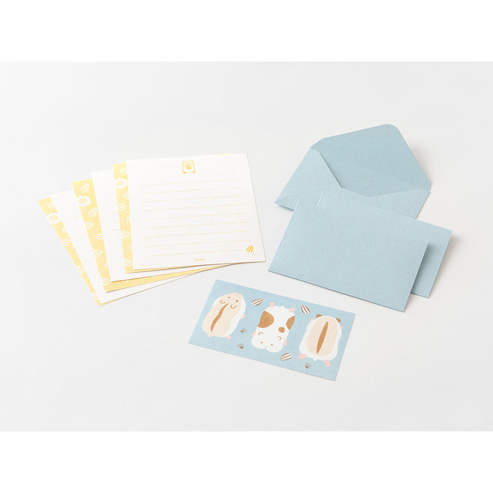 Midori Mini Letter Set 935 with stickers - Hungry Hamster