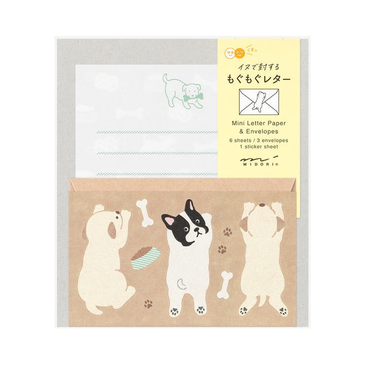 Midori Mini Letter Set 936 with stickers - Hungry Dog
