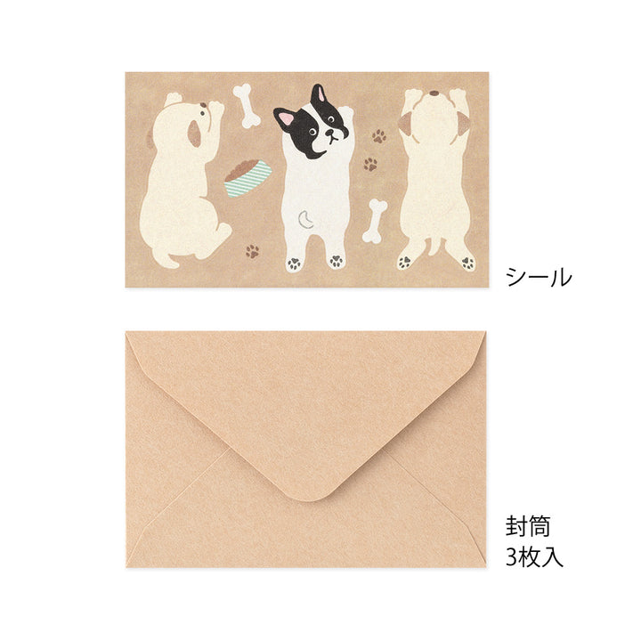 Midori Mini Letter Set 936 with stickers - Hungry Dog