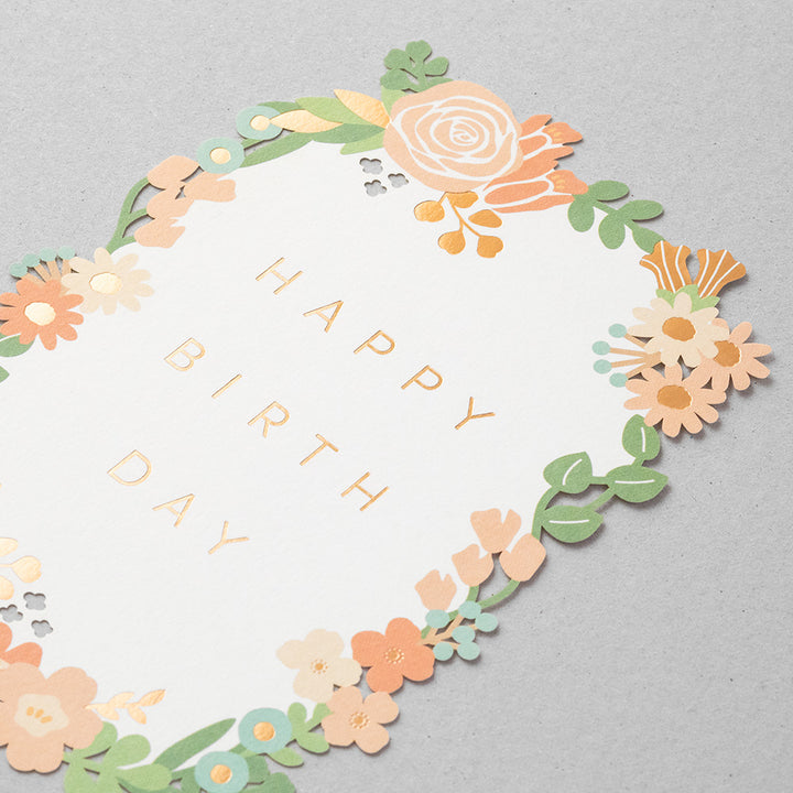 Midori Card Laser Cutting - Birthday Flowers