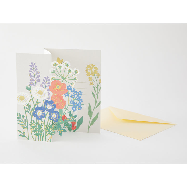 Midori Decorative 3D Greeting Card - Wildflower