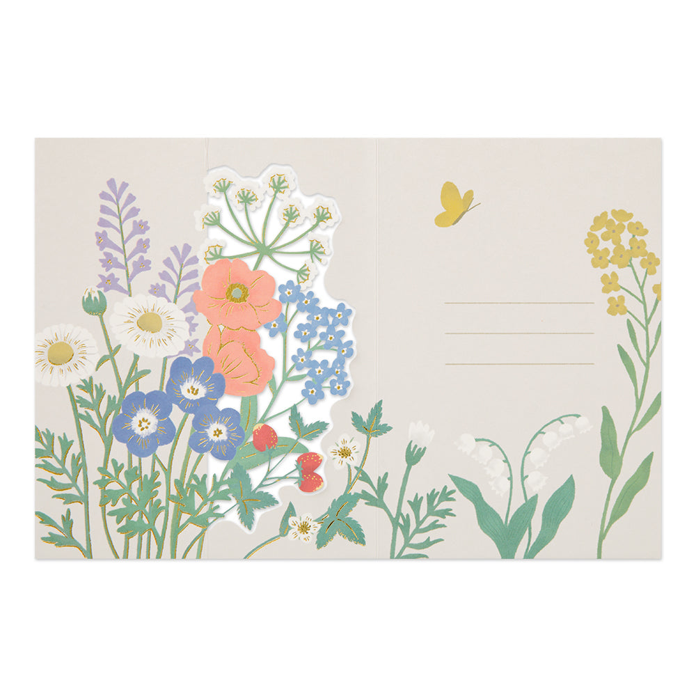 Midori Decorative 3D Greeting Card - Wildflower