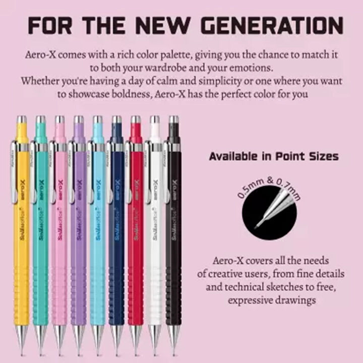 Scrikss | Aero-X | Mechanical Pencil | 0.7mm | Pink