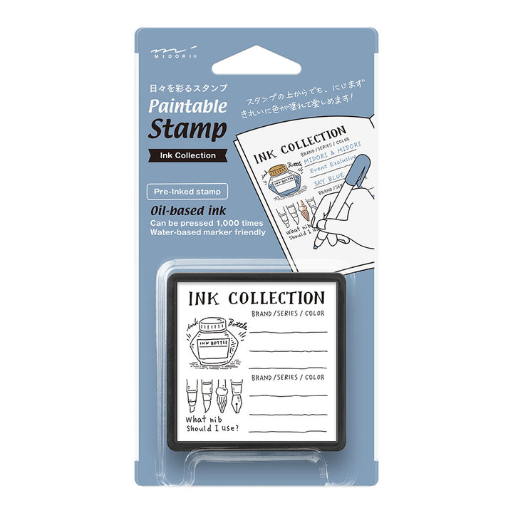 Overseas Exclusive Midori Paintable Stamp Pre-Inked Ink Collection A