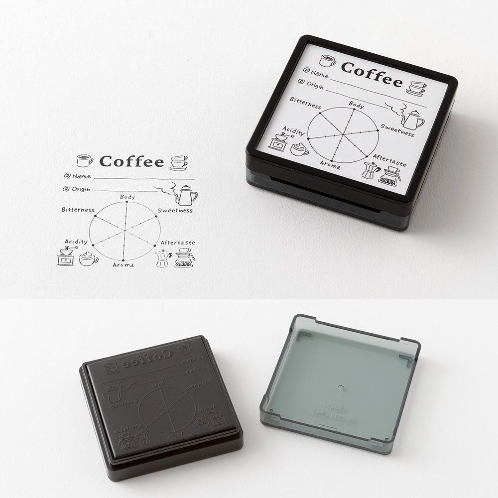 Overseas Exclusive Midori Paintable Stamp Pre-Inked Coffee
