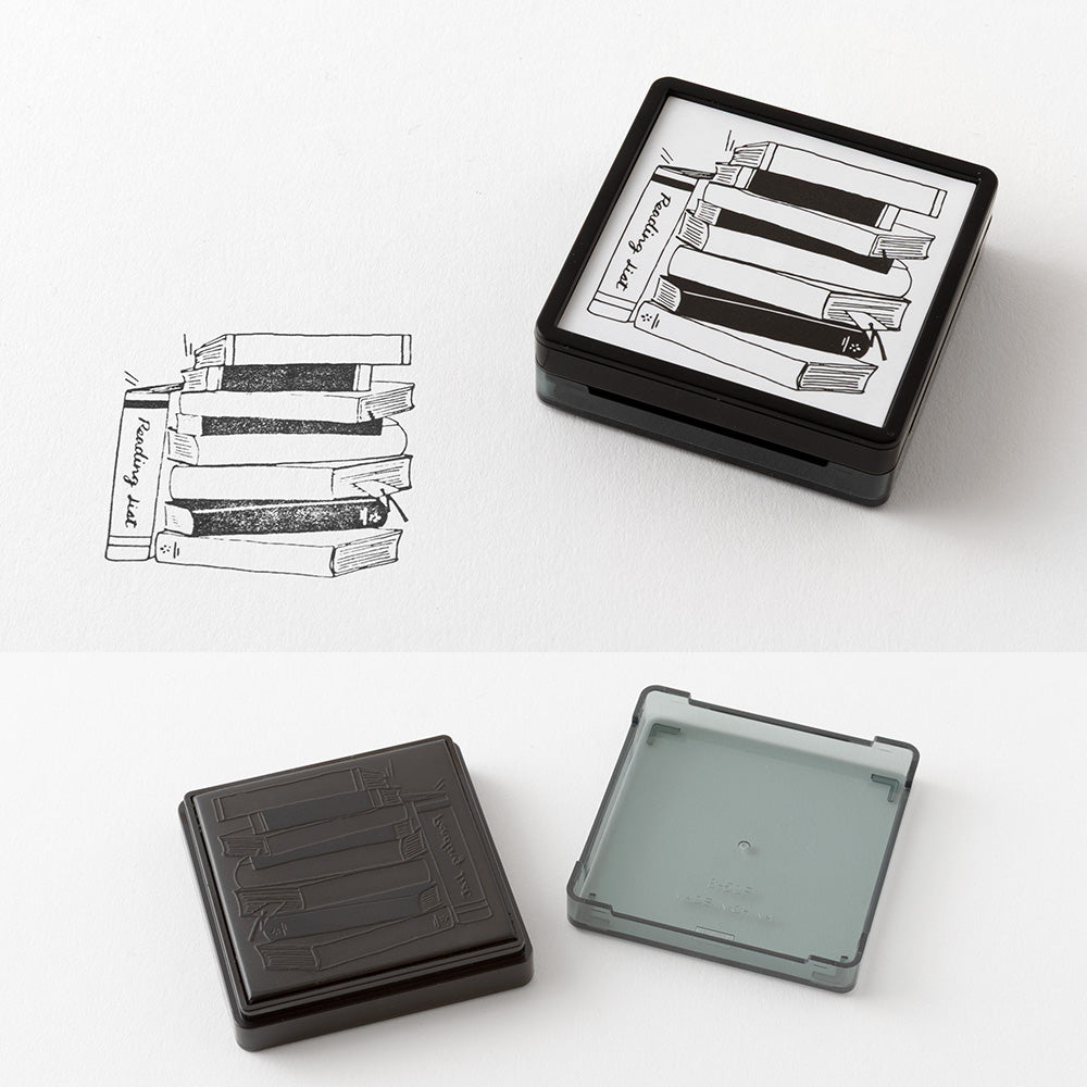 Overseas Exclusive Midori Paintable Stamp Pre-Inked Reading List