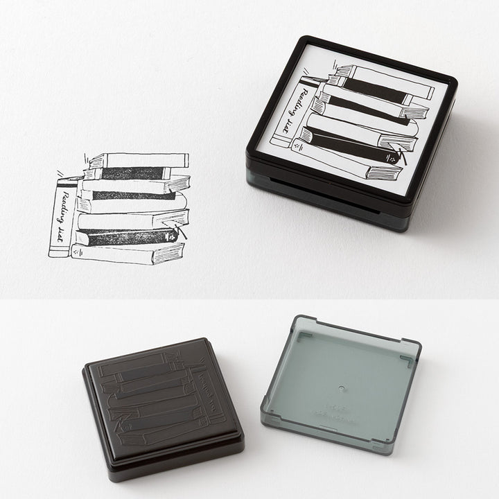 Overseas Exclusive Midori Paintable Stamp Pre-Inked Reading List