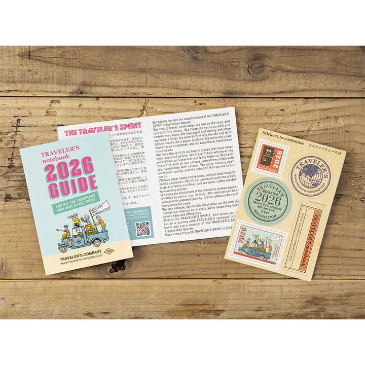 Traveler's Company Notebook Refill 2026 Weekly Second Half - Passport Size